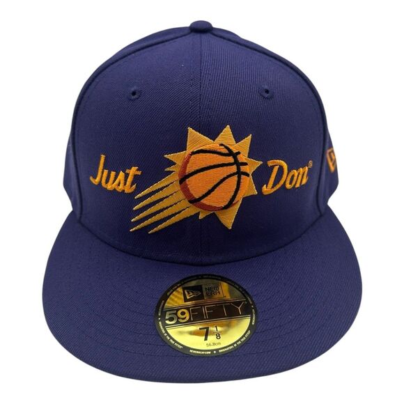 New Era x‎ Just Don Phoenix Suns Hat Cap 7 1/8 Purple 59Fifty NBA Basketball - Picture 1 of 8